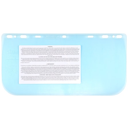 Mcr Safety Glasses, 8X16'' .040 Visor PETG Sheet CSA, 25PK 181640CSA